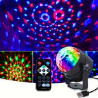 RGB Disco Ball Light with Remote Control | 7 Color Modes | Perfect for Parties & Home