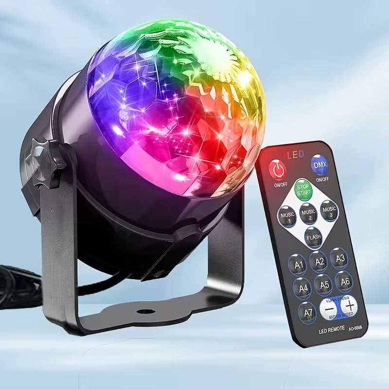 RGB Disco Ball Light with Remote Control | 7 Color Modes | Perfect for Parties & Home