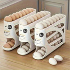 4-Tier Rolling Egg Holder | 30 Egg Capacity | Fridge & Kitchen Storage Organizer