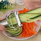 Stainless Steel Vegetable Peeler & Julienne Slicer | Multi-Function Fruit & Potato Shredder