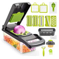 Multifunctional Vegetable Chopper with Container & Drain Basket | Onion, Garlic & Carrot Cutter
