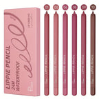 6-Color Waterproof Lip Liner Set – Long Lasting