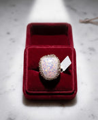 Luxury Opal Crystal Statement Ring – Elegant Adjustable Ring for Women